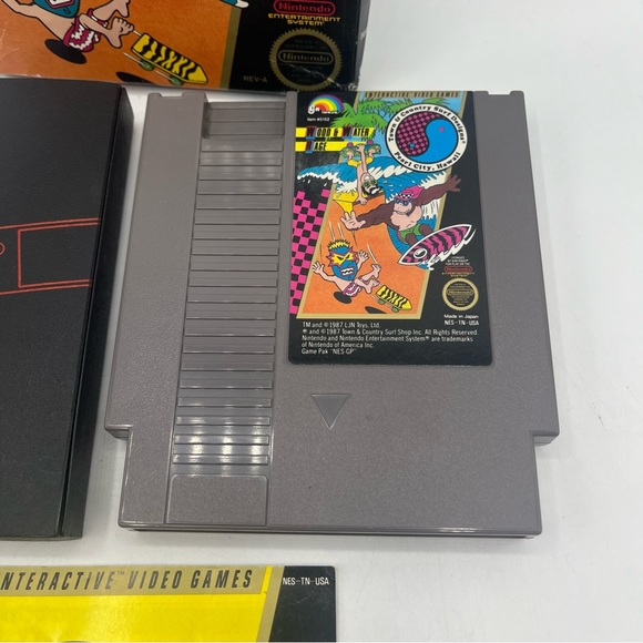 T&C T C Surf Designs Wood & Water Rage Nintendo NES CIB Complete In Box w Manual - Picture 3 of 16